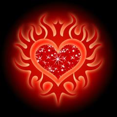 imagenes corazones bien chidos con llamas rojas