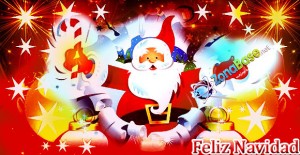 Imagenes de Santa Clos con mensajes de feliz navidad