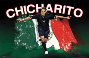 Chicharito Hernández y la bandera de México