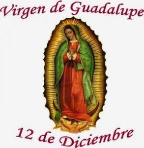 Día de la Virgen de Guadalupe 12 de diciembre