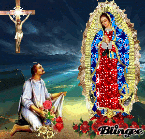 Foto de la Virgen de Guadalupe con San Juan Diego