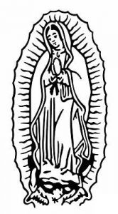 Imagen muy bonita de la Virgen de Guadalupe para colorear