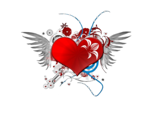 Imágenes de corazones con alas