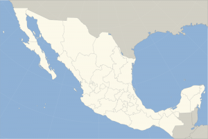 Mapa de México con division politica