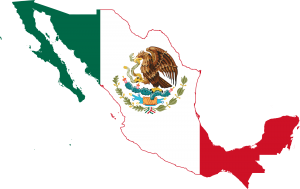 Mapa de mexico con el escudo nacional