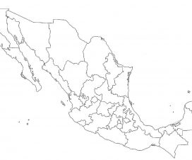 mapa de mexico sin nombre