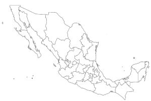 mapa de mexico sin nombre